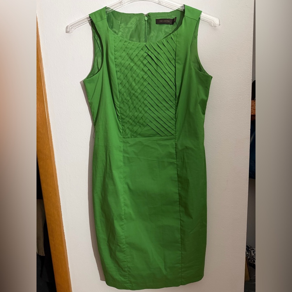 The Limited Vibrant Green Sleeveless Midi Dress